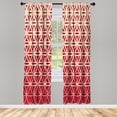 thumbnail image 1 of Ambesonne Abstract Curtains, Retro Ombre Pattern Print, Pair of 28"x63", Dark Pink, 1 of 2