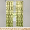 thumbnail image 1 of Ambesonne Abstract Curtains, Retro Ombre Pattern Print, Pair of 28"x84", Avocado Green, 1 of 2