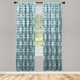 thumbnail image 1 of Ambesonne Abstract Curtains, Retro Ombre Pattern Print, Pair of 28"x95", Almond Green, 1 of 2
