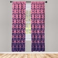 thumbnail image 1 of Ambesonne Abstract Curtains, Retro Ombre Pattern Print, Pair of 28"x95", Pink Quartz, 1 of 2
