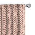 thumbnail image 1 of Ambesonne Abstract Curtains, Rounded Small Shapes, Pair of 28"x84", Red Cream, 1 of 5