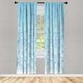 thumbnail image 1 of Ambesonne Abstract Curtains, Spiral Circles Dots, Pair of 28"x95", Pale Blue, 1 of 2