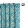 thumbnail image 1 of Ambesonne Abstract Curtains, Star Like Art Deco Motifs, Pair of 28"x63", Sky Blue Blue, 1 of 5