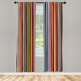 thumbnail image 1 of Ambesonne Abstract Curtains, Stripes Pattern Funky Art, Pair of 28"x63", Khaki Marigold, 1 of 2
