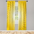thumbnail image 1 of Ambesonne Abstract Curtains, Sunburst Spiral Stripes, Pair of 28"x84", Yellow and Earth Yellow, 1 of 2