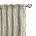 thumbnail image 1 of Ambesonne Abstract Curtains, Tangles Lines Dashes Art, Pair of 28"x84", Pale Camel Grey and White, 1 of 5