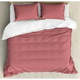 thumbnail image 1 of Ambesonne Abstract Duvet Cover Set, Geometric and Retro Motifs, 2-Calking, Pale Ruby Blush, 1 of 7