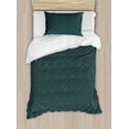 thumbnail image 1 of Ambesonne Abstract Duvet Cover Set, Intricate Stripes Pattern, Twin, Dark Blue and Petrol Blue, 1 of 3