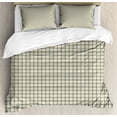 thumbnail image 1 of Ambesonne Abstract Duvet Cover Set, Sequence of Vivid Motifs, Calking, Dark Tan and Pale Camel, 1 of 3