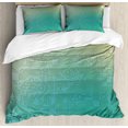 thumbnail image 1 of Ambesonne Abstract Duvet Cover Set, Tech Vector Pattern, Queen, Jade Green Pale Green, 1 of 6