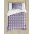 thumbnail image 1 of Ambesonne Abstract Duvet Cover Sets, Art Pastel Toned Squares, 2-Twin, Lavender and Blue Grey, 1 of 4