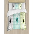 thumbnail image 1 of Ambesonne Abstract Duvet Cover Sets, Different Daisy Flower, 2-Twin, Avocado Green Turquoise, 1 of 3