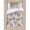 thumbnail image 1 of Ambesonne Abstract Duvet Cover Sets, Grunge Marble Leaves Art, 2-Twin, Pale Salmon Beige, 1 of 3