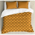 thumbnail image 1 of Ambesonne Abstract Duvet Cover Sets, Modern Squares Retro Tones, 2-Queen, Apricot and Amber, 1 of 7