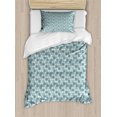 thumbnail image 1 of Ambesonne Abstract Duvet Cover Sets, Patchwork Haxagon Patterns, 2-Twin, Pale Teal Blue Grey, 1 of 4