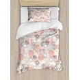 thumbnail image 1 of Ambesonne Abstract Duvet Cover Sets, Scribble Style Motifs Art, 2-Twin, White Burnt Sienna and Ecru, 1 of 3