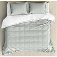 thumbnail image 1 of Ambesonne Abstract Duvet Cover Sets, Soft Tone Petals Design, 2-King, Dust White, 1 of 6