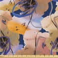 thumbnail image 1 of Ambesonne Abstract Fabric by the Yard Upholstery, Colorful Design Brush Art, 3 Yards, Dark Lavender and Marigold, 1 of 1