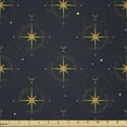 thumbnail image 1 of Ambesonne Abstract Fabric by the Yard Microfiber, Alchemy Stars Sky New Year, 1 Yard, Blue Grey and Earth Yellow, 1 of 2