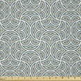 thumbnail image 1 of Ambesonne Abstract Fabric by the Yard Microfiber, Celtic European Motifs, 10 Yards, Pale Yellow Slate Blue, 1 of 2