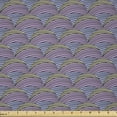 thumbnail image 1 of Ambesonne Abstract Fabric by the Yard Microfiber, Creative Nested Rounds, 2 Yards, Cocoa and Violet, 1 of 4
