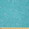 thumbnail image 1 of Ambesonne Abstract Fabric by the Yard Microfiber, Creative Swirl Ornament, 2 Yards, Pale Blue Shamrock Green, 1 of 4