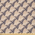 thumbnail image 1 of Ambesonne Abstract Fabric by the Yard Microfiber, Gardening Plants Herbal, 2 Yards, Pale Brown Dark Grey, 1 of 2