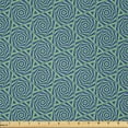thumbnail image 1 of Ambesonne Abstract Fabric by the Yard Microfiber, Geometric Hexagons, 1 Yard, Shamrock Green, 1 of 2
