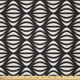 thumbnail image 1 of Ambesonne Abstract Fabric by the Yard Microfiber, Geometric Striped Design, 10 Yards, Beige and Charcoal Grey, 1 of 1