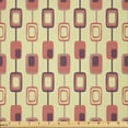 thumbnail image 1 of Ambesonne Abstract Fabric by the Yard Microfiber, Intricate and Rectangular, 3 Yards, Dark Salmon Pale Yellow, 1 of 1