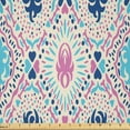 thumbnail image 1 of Ambesonne Abstract Fabric by the Yard Microfiber, Ornamental Arching Streaks, 2 Yards, Sky Blue Pink, 1 of 2