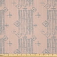 thumbnail image 1 of Ambesonne Abstract Fabric by the Yard Microfiber, Pastel Geometric Asian, 5 Yards, Blush and Pale Grey, 1 of 2