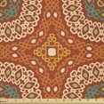 thumbnail image 1 of Ambesonne Abstract Fabric by the Yard Microfiber, Pattern in Earth Tones, 3 Yards, Burnt Orange Multicolor, 1 of 2