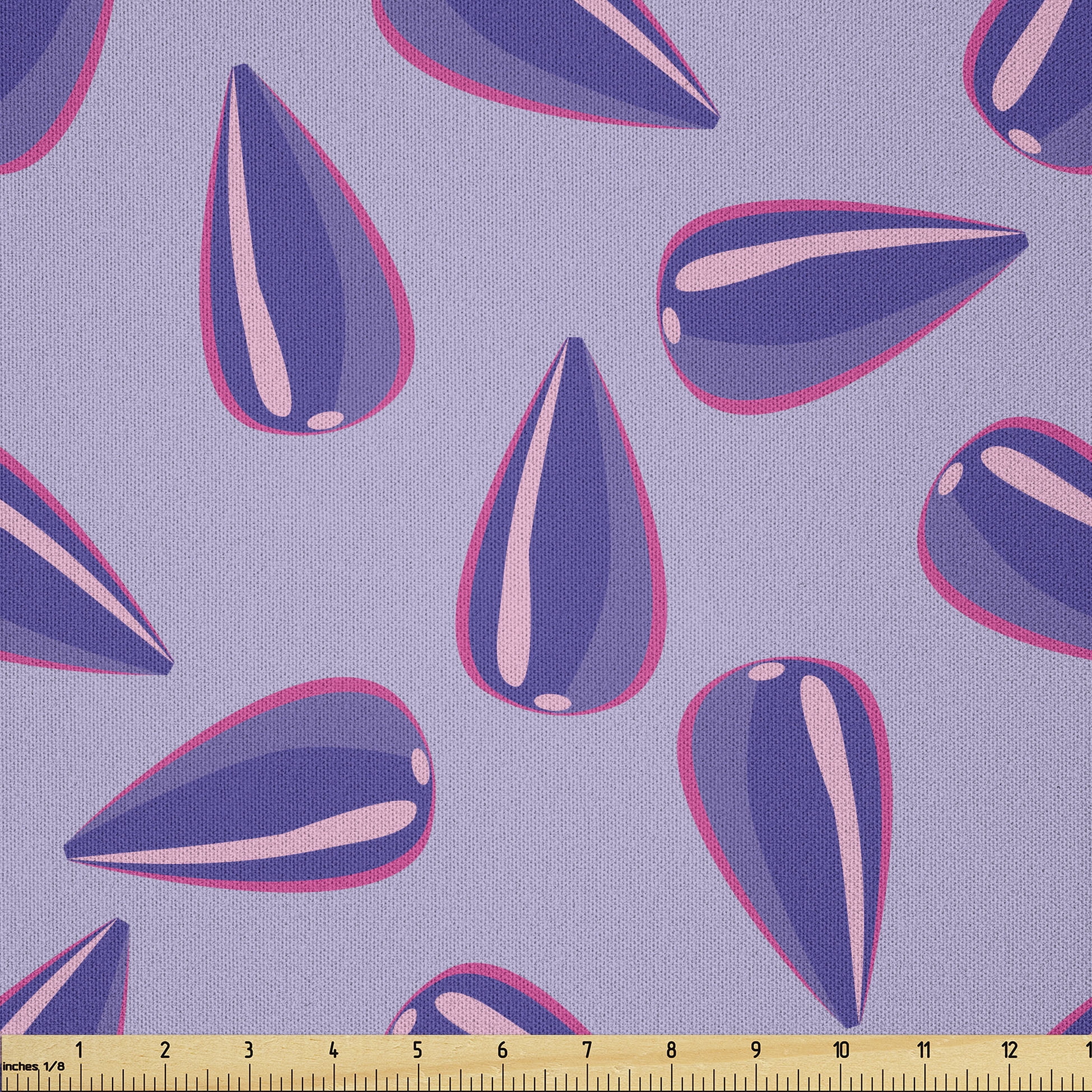 Ambesonne Abstract Fabric by the Yard Microfiber, Pattern of Flower, 10 ...