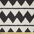 thumbnail image 1 of Ambesonne Abstract Fabric by the Yard Microfiber, Retro Grunge Lines Zigzags, 2 Yards, Eggshell Chestnut Brown, 1 of 4