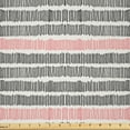 thumbnail image 1 of Ambesonne Abstract Fabric by the Yard Microfiber, Retro Lines Hipster, 3 Yards, Black Coral White, 1 of 2
