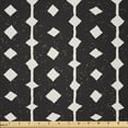 thumbnail image 1 of Ambesonne Abstract Fabric by the Yard Microfiber, Rhombus Lines Art, 3 Yards, Seal Brown and Ivory, 1 of 4