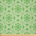 thumbnail image 1 of Ambesonne Abstract Fabric by the Yard Microfiber, Simple Monochrome Shapes, 2 Yards, Pale Green Lime Green, 1 of 2
