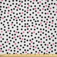 thumbnail image 1 of Ambesonne Abstract Fabric by the Yard Microfiber, Simplistic Dotted, 5 Yards, Pink Chestnut Brown, 1 of 2