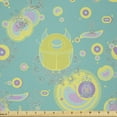 thumbnail image 1 of Ambesonne Abstract Fabric by the Yard Microfiber, Sleeping Owls and Mouses, 3 Yards, Sky Blue Avocado Green and Lavender, 1 of 2