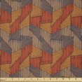 thumbnail image 1 of Ambesonne Abstract Fabric by the Yard Microfiber, Striped Whimsical Shapes, 3 Yards, Purpleblue Vermilion, 1 of 2