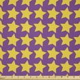 thumbnail image 1 of Ambesonne Abstract Fabric by the Yard Microfiber, Symmetrical Stars Pattern, 1 Yard, Fuchsia and Earth Yellow, 1 of 2