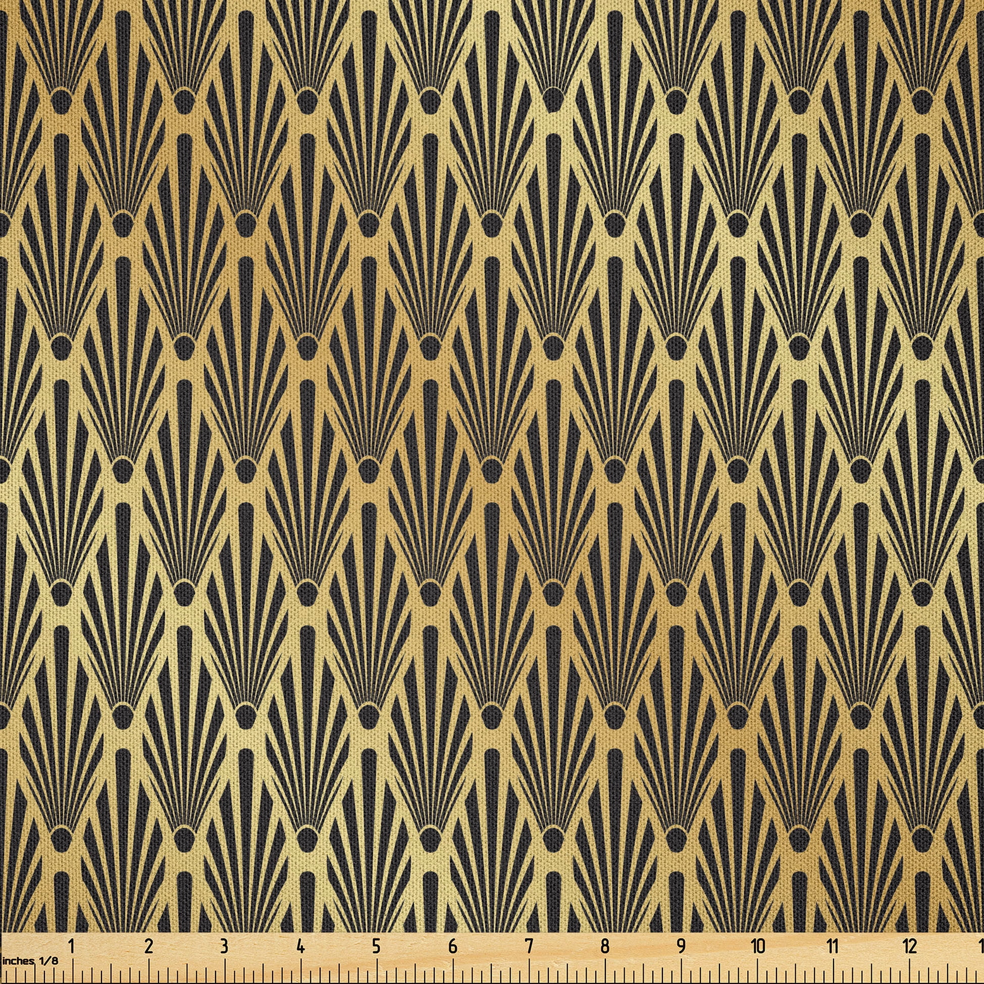 Ambesonne Abstract Fabric by the Yard Microfiber, Victorian Tropic ...