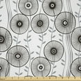 thumbnail image 1 of Ambesonne Abstract Fabric by the Yard Microfiber, Wagon Wheel, 10 Yards, Dark Taupe Grey, 1 of 4