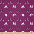 thumbnail image 1 of Ambesonne Abstract Fabric by the Yard Microfiber, Whimsical Flower Like Art, 10 Yards, Raspberry and Indigo, 1 of 2