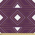 thumbnail image 1 of Ambesonne Abstract Fabric by the Yard Upholstery, Triangles Squares Geometry, 2 Yards, Dark Magenta and Camel, 1 of 5