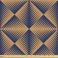 thumbnail image 1 of Ambesonne Abstract Fabric by the Yard Upholstery, Triangles Stripes Lines, 3 Yards, Indigo and Almond, 1 of 5