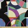 thumbnail image 1 of Ambesonne Abstract Fabric by the Yard Upholstery, Art Deco Motifs Graphic, 10 Yards, Multicolor Black, 1 of 5