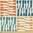 thumbnail image 1 of Ambesonne Abstract Fabric by the Yard Upholstery, Brush Stroke Artwork Print, 2 Yards, Ivory Dark Orange, 1 of 5