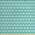 thumbnail image 1 of Ambesonne Abstract Fabric by the Yard Upholstery, Circles and Stripes, 5 Yards, Seafoam Black White, 1 of 4